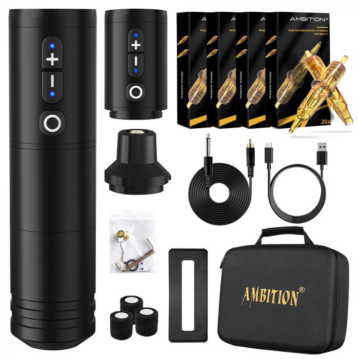 Tattoo Kit | Ambition Ninja Wireless Tattoo Machine Kit